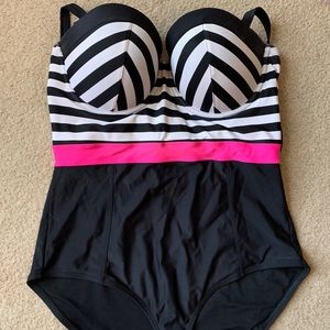 Torrid Size 2 Striped Bathing Suit